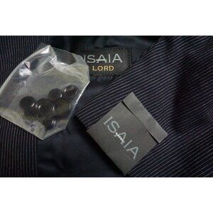 Isaia Sirio A Blue Striped S140s Sciammeria Wool 2 Pc Suit Jacket Pants 38R NEW